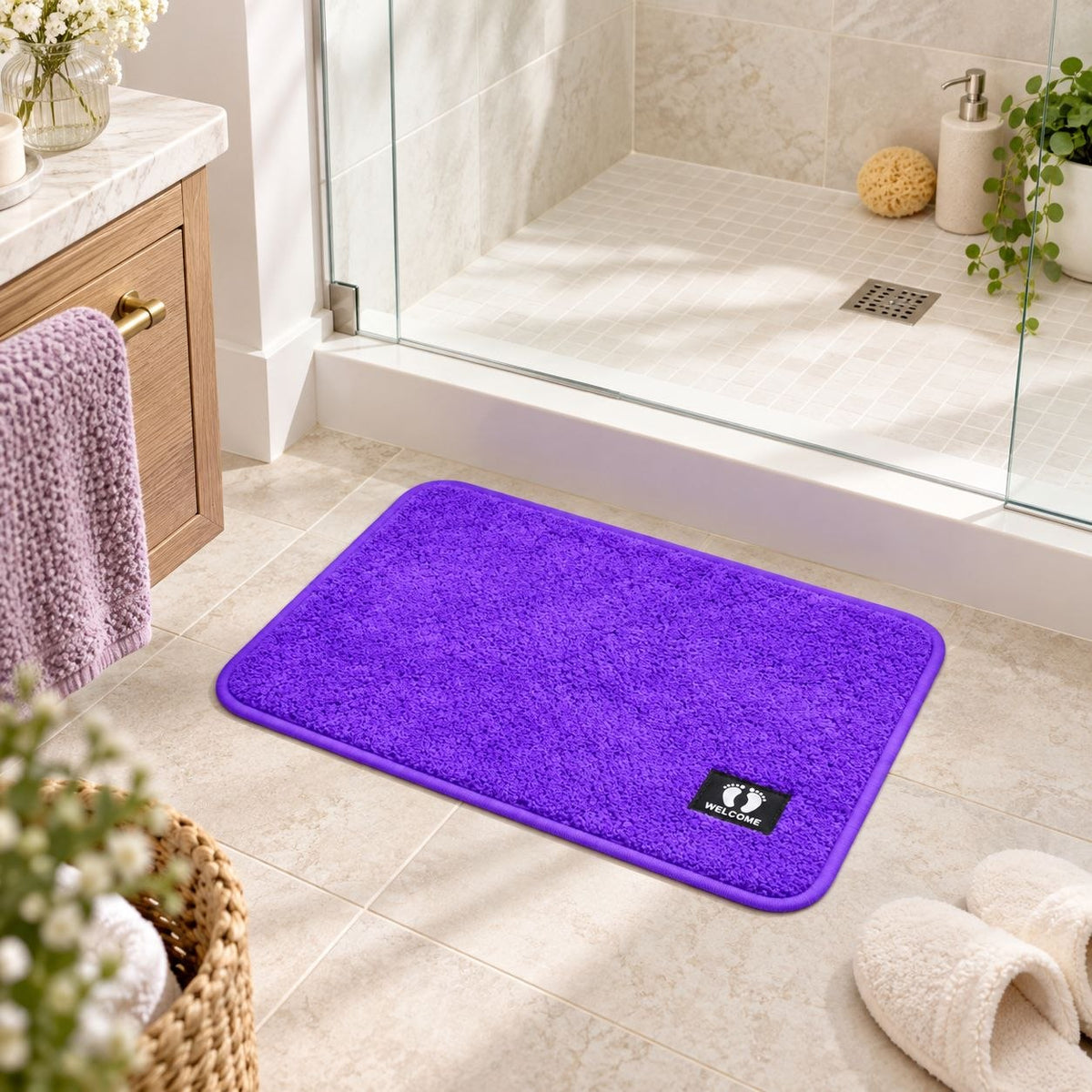 ALFOMBRA ANTIDESLIZANTE PARA BAÑO Y HOGAR BENELI HOME 58X38CM
