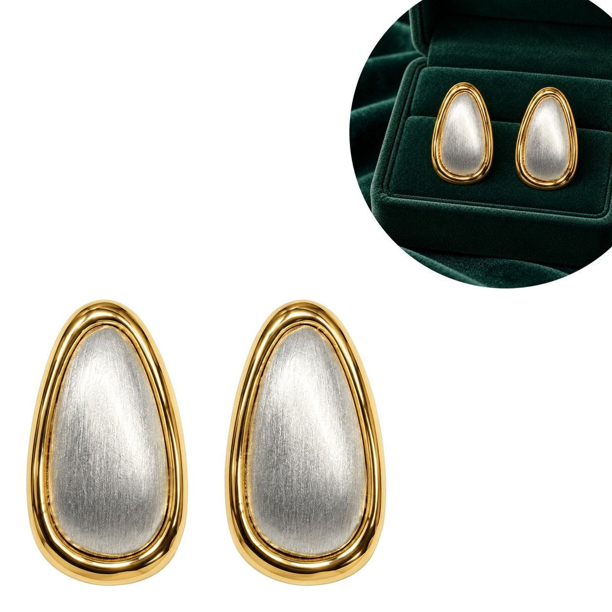 ARITOS DE ENCHAPE PARA DAMA 3CM