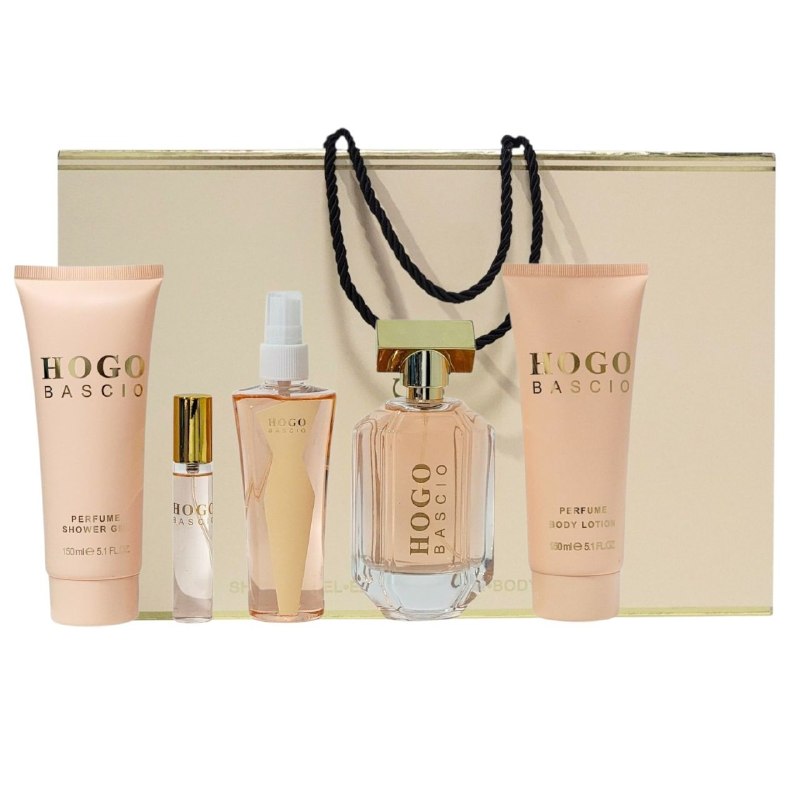 SET PERFUME ECONÓMICO ESTUCHE PARA DAMA HOGO BASCIO