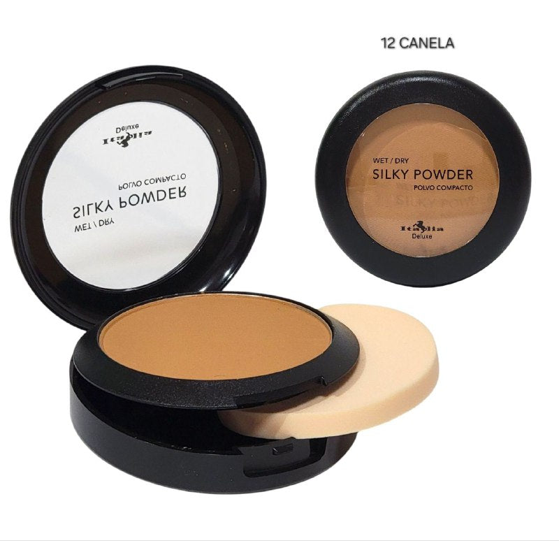 POLVO COMPACTO LIGERO MATE TONO 12 CANELA ITALIA DELUXE 8G