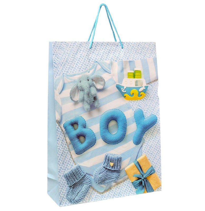 BOLSA DE REGALO BABY SHOWER GRANDE 32X11X44CM