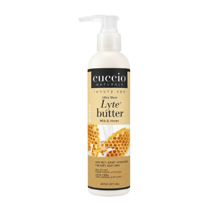 CREMA CORPORAL HIDRATANTE LIGERA DIARIA CON AROMA LECHE Y MIEL CUCCIO 237ML