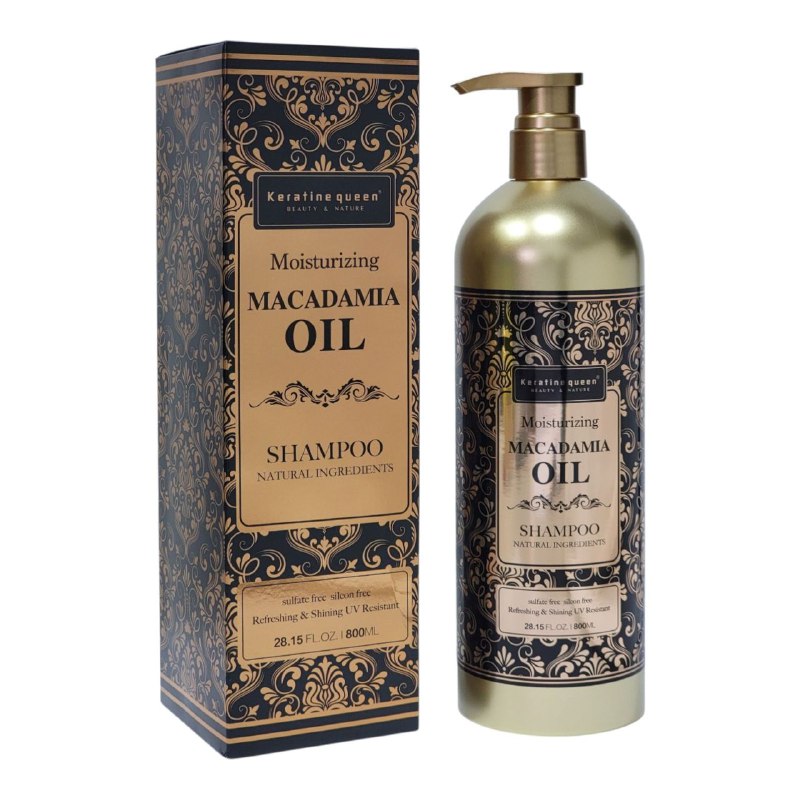 SHAMPOO PARA EL CABELLO HIDRATANTE CON ACEITE DE MACADAMIA KERATINE QUEEN 800ML