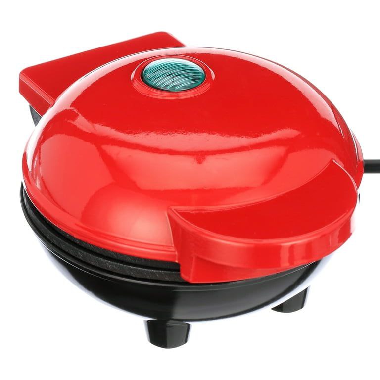 MAQUINA WAFFLERA, MINI MAQUINA ELECTRICA PARA HACER WAFFLES 350W, ANTIADHERENTE 10CM, LIMPIEZA FACIL MINI MAKER