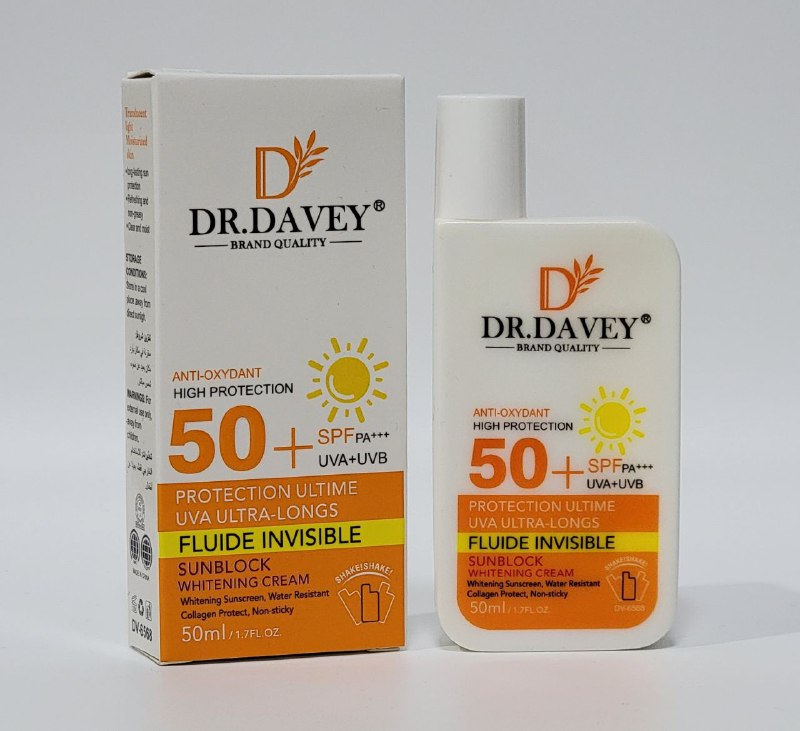 PROTECTOR SOLAR CON TRATAMIENTO ACLARANTE ACABADO MATE SPF 50+ DR DAVEY 50ML