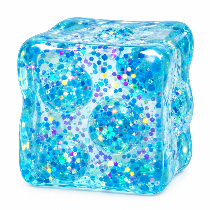 JUGUETE CUBO SENSORIAL ANTIESTRES FLEXIBLE DE GEL PARA NIÑOS 6X6CM