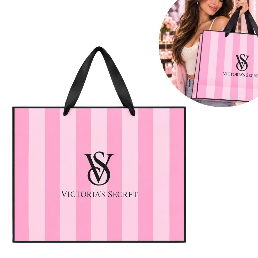 BOLSA DE REGALO EXTRA GRANDE DE PAPEL VICTORIA'S SECRET 41X51CM