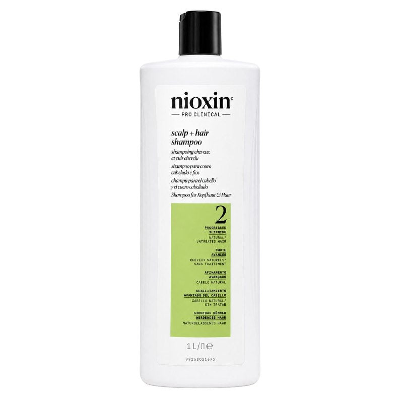 SHAMPOO PURIFICANTE, DENSIFICADOR Y FORTALECEDOR PARA CABELLO DELGADO CON NIACINAMIDA Y ACITE DE MENTA NIOXIN 1000ML