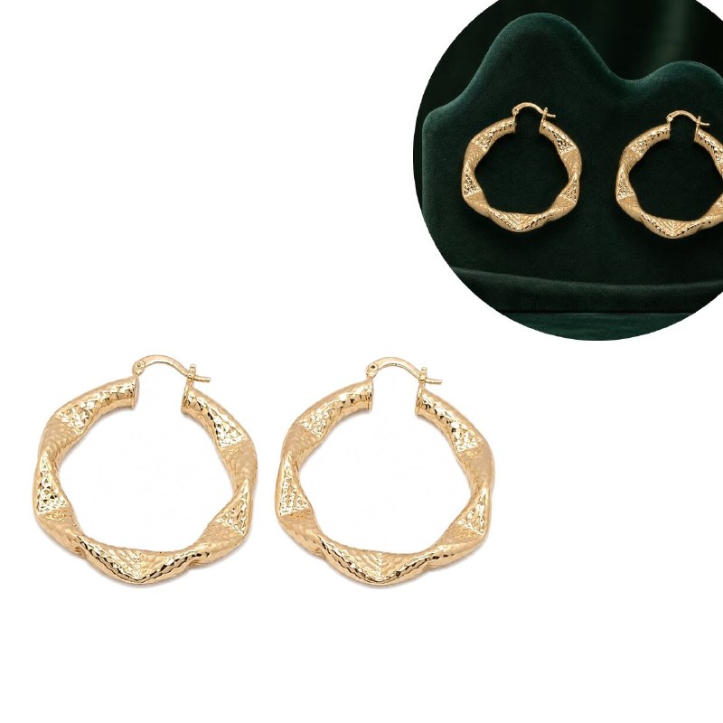 ARGOLLAS DE ENCHAPE PARA DAMA 4CM