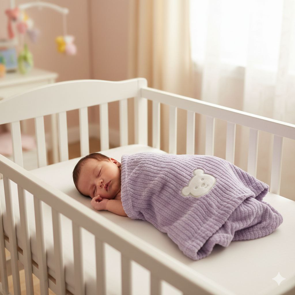 COBIJA FRAZADA PARA BEBÉ DE ALGODON HL BABY 101.5X76CM