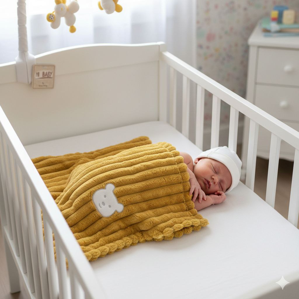 COBIJA FRAZADA PARA BEBÉ DE ALGODON HL BABY 101.5X76CM