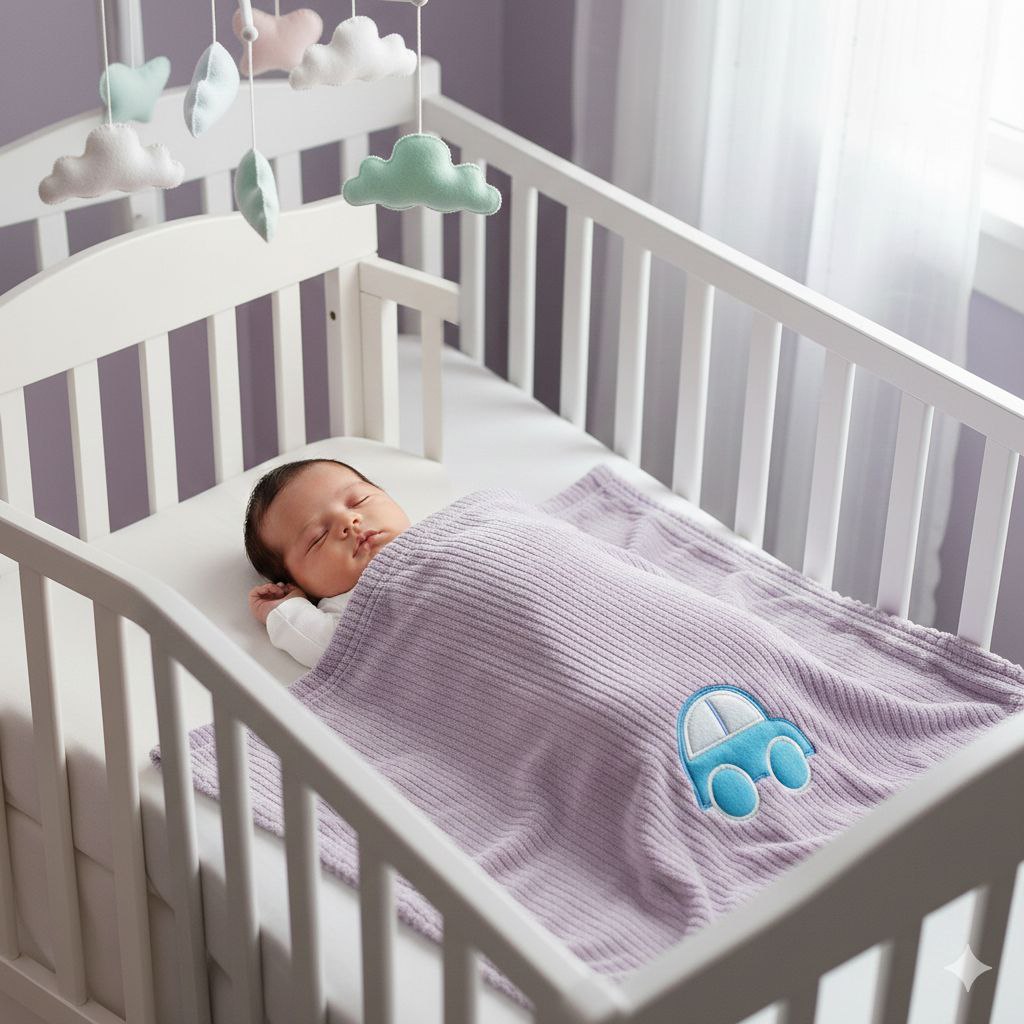 COBIJA FRAZADA PARA BEBÉ DE ALGODON HL BABY 101.5X76CM