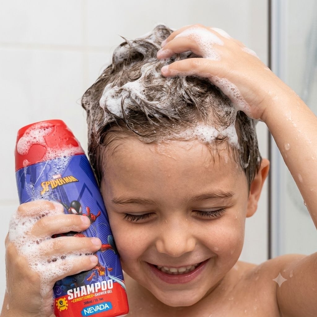 CHAMPÚ ACONDICIONADOR Y GEL DE DUCHA 3 EN 1 MARVEL SPIDER-MAN CON VITAMINA E 300ML