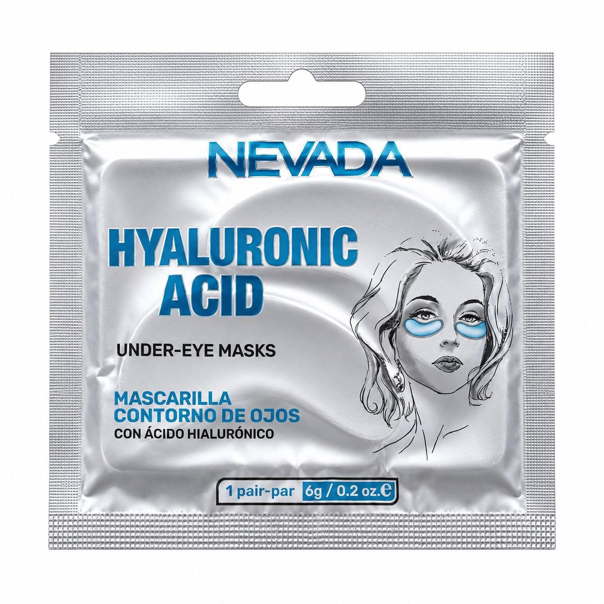 PARCHES DE OJOS HIDRATANTES CON ACIDO HIALURONICO Y EXTRACTO DE ALGAS MARINAS NEVADA 6G