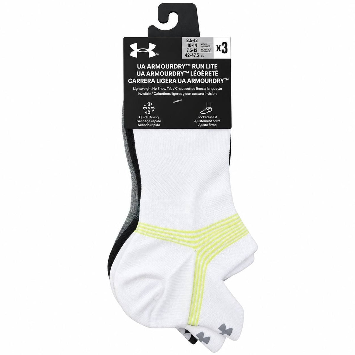 CALCETA INVISIBLE LIGERA ORIGINAL UNDER ARMOUR UNISEX 3 PARES