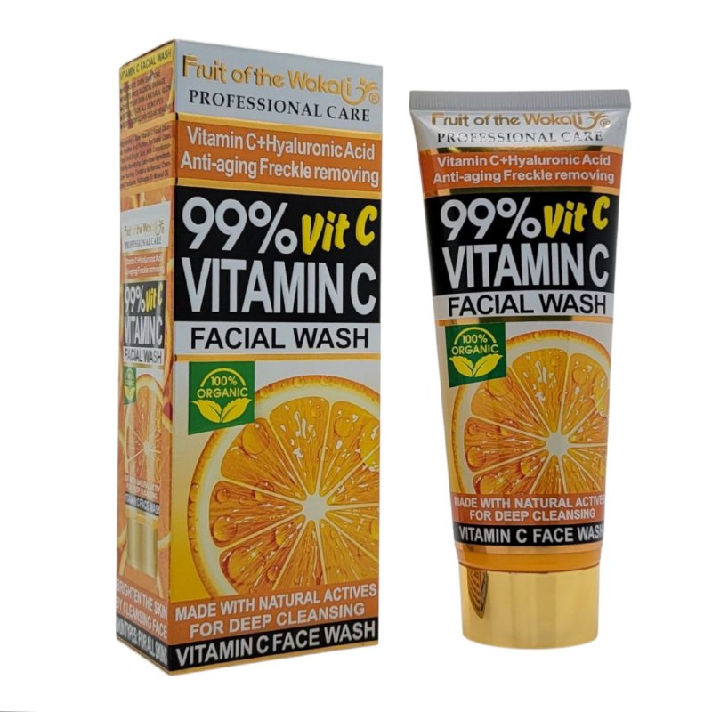 LIMPIADOR FACIAL ILUMINADOR DE USO DIARIO CON VITAMINA C FRUIT OF THE WOKALI 130ML