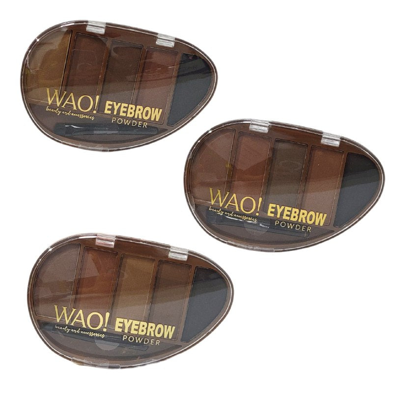 POLVO PARA CEJAS EN TONOS MARRONES RESISTENTE AL AGUA DE LARGA DURACION WAO 7G