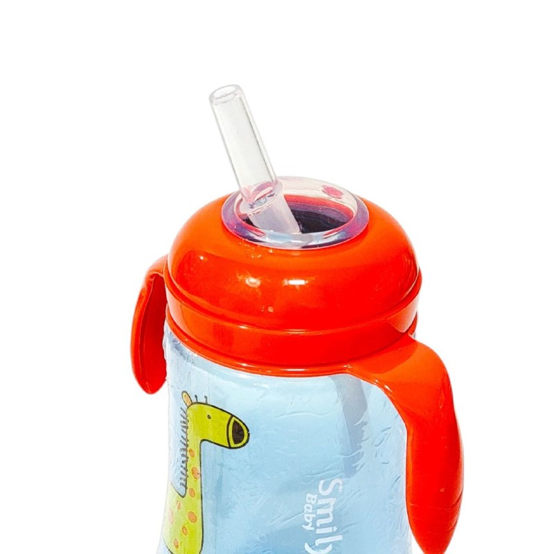 VASO ENTRENADOR ANTIDERRAME CON VALVULA ANTICOLICO PARA BEBES SMILY BABY 250ML