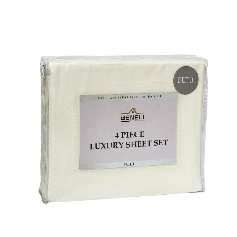 JUEGO DE SABANAS DE LUJO TAMAÑO FULL DE 4PCS BENELI HOME