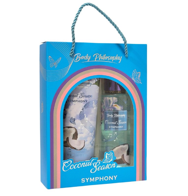 SET BODY PHILOSOPHY TEMPORADA DE COCOS SPLASH 250ML, CREMA CORPORAL 236ML (M)