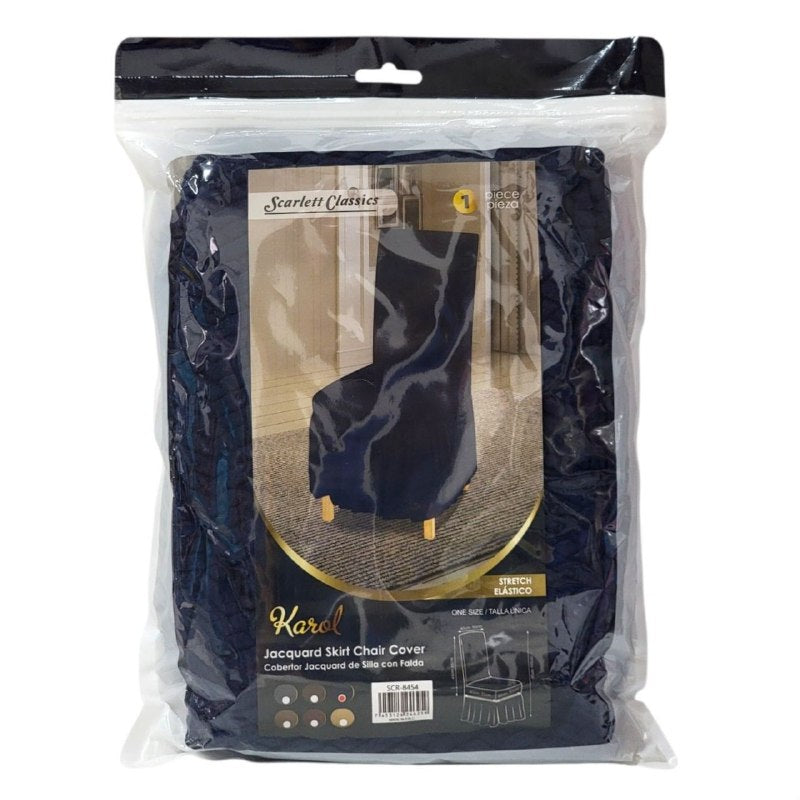 COBERTOR PROTECTOR ELASTICA PARA SILLA ANTIDESLIZANTE ELEGANTE CON FALDA SCARLETT CLASSICS 40X50CM