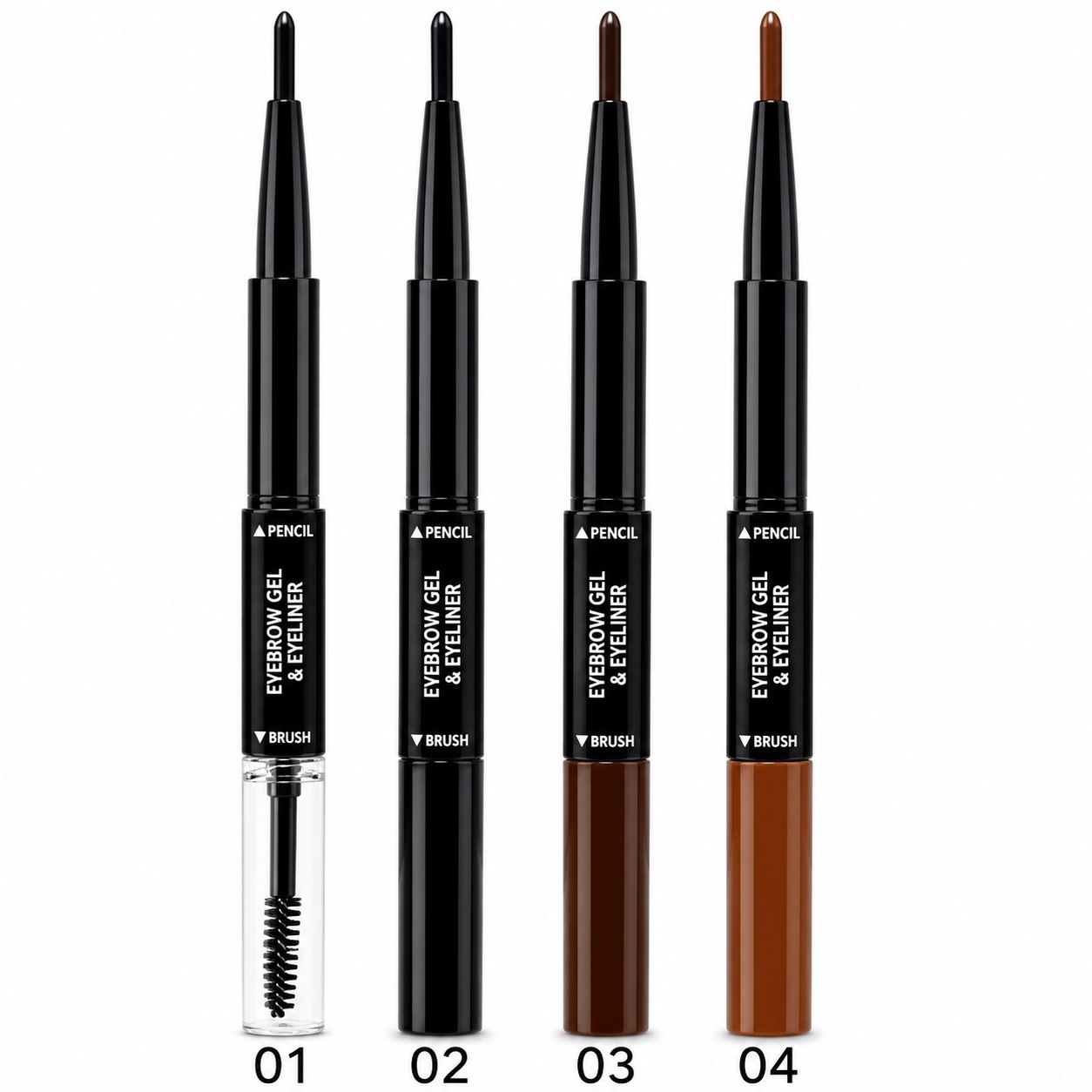 GEL PARA CEJAS Y DELINEADOR DE OJOS 2 EN 1 DE LARGA DURACION SUAVE Y LISO WAO 0.7G (DUPE DE MAYBELLINE)