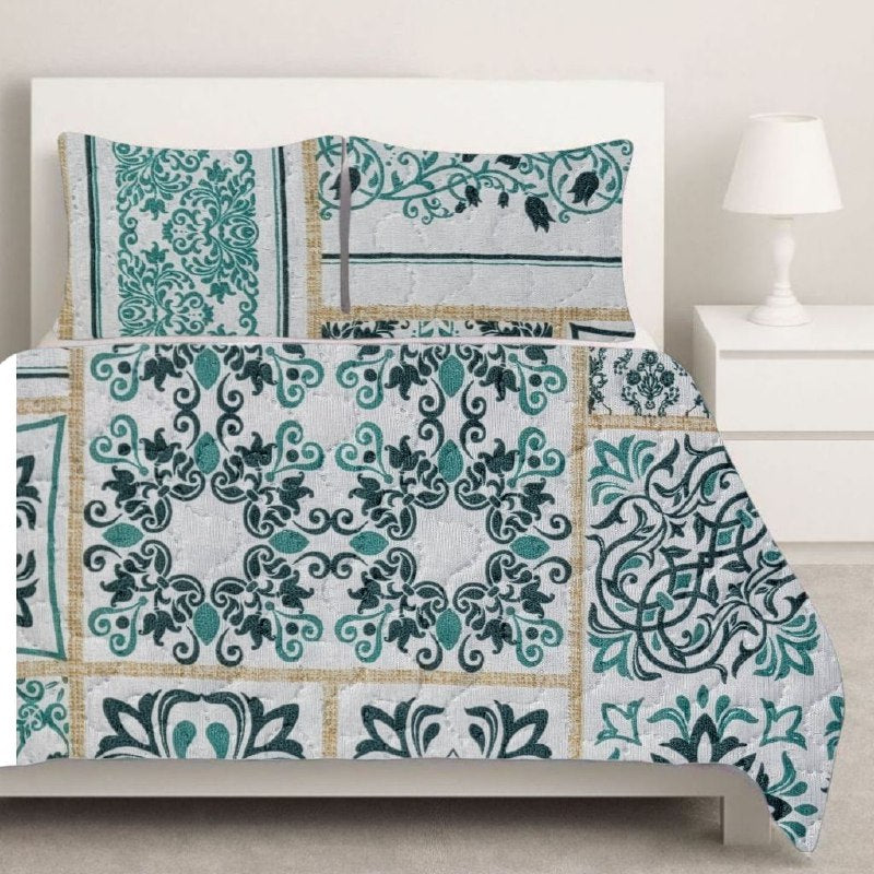 JUEGO DE SABANAS CAMERA EDREDON REVERSIBLE DE 3PCS QUEEN BENELI HOME