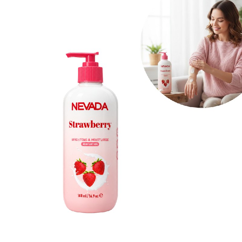 CREMA CORPORAL HIDRATANTE, NUTRITIVA E ILUMINADORA CON AROMA A FRESA NEVADA 500ML