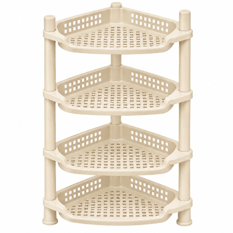 ESTANTE ESQUINERO ORGANIZADOR MULTIUSOS DE 4 NIVELES YA YI 28X20.5X46.5CM