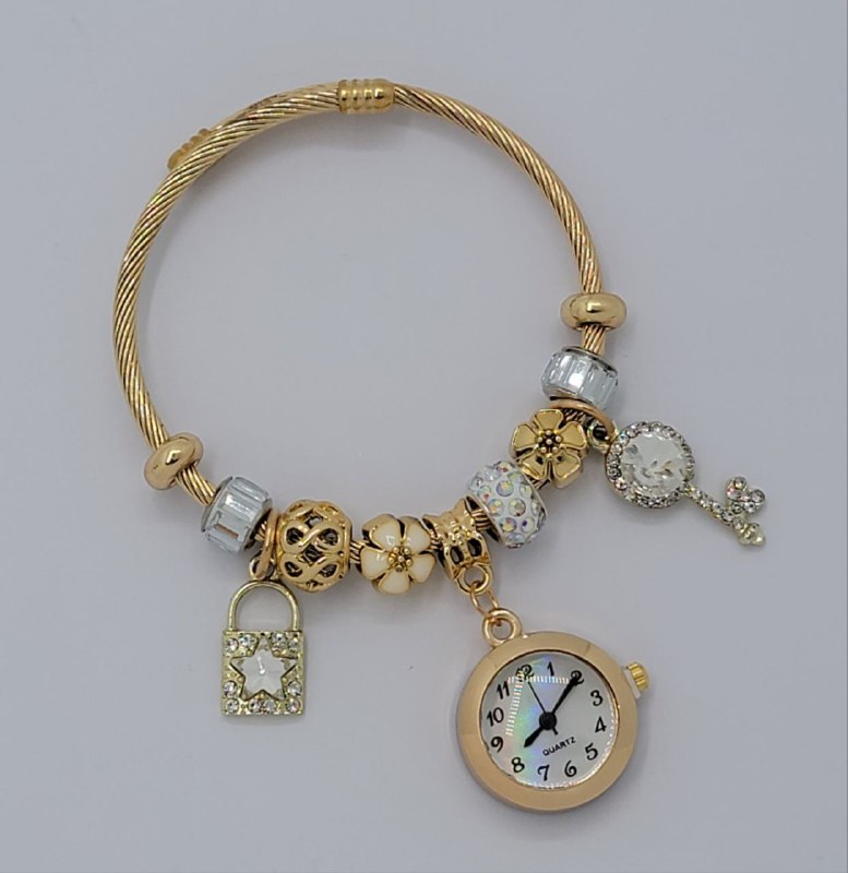 RELOJ ECONOMICO TIPO PANDORA PARA DAMA