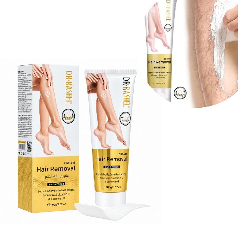 CREMA CORPORAL DEPILADORA PARA PIERNAS Y CUERPO DE ACCION RAPIDA DR RASHEL 100G