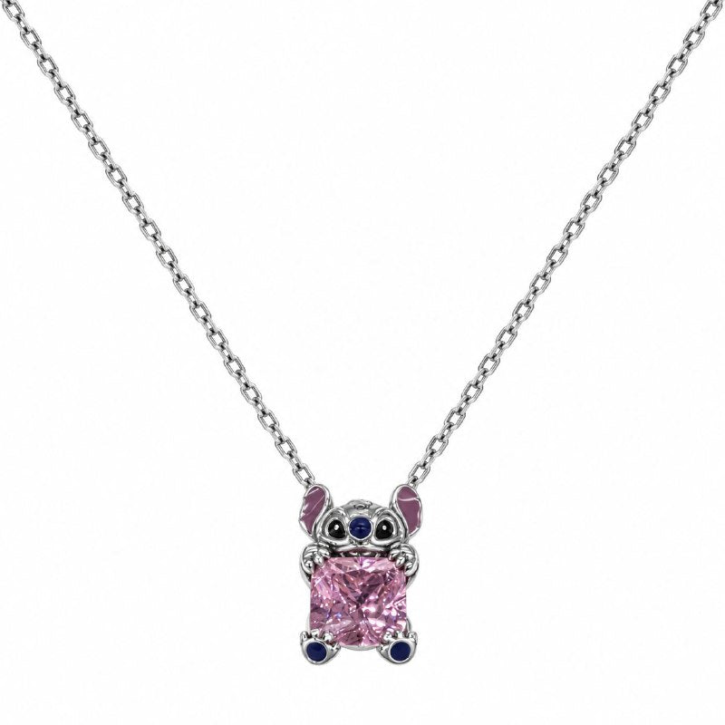 DIJE DE PLATA 9.25 CON DISEÑO DE STITCH 1CM Y 4.4G