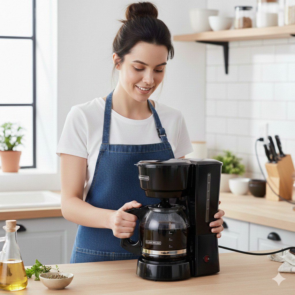 MAQUINA  CAFETERA DE 12 TAZAS CON TECNOLOGIA VORTEX BLACK+DECKER