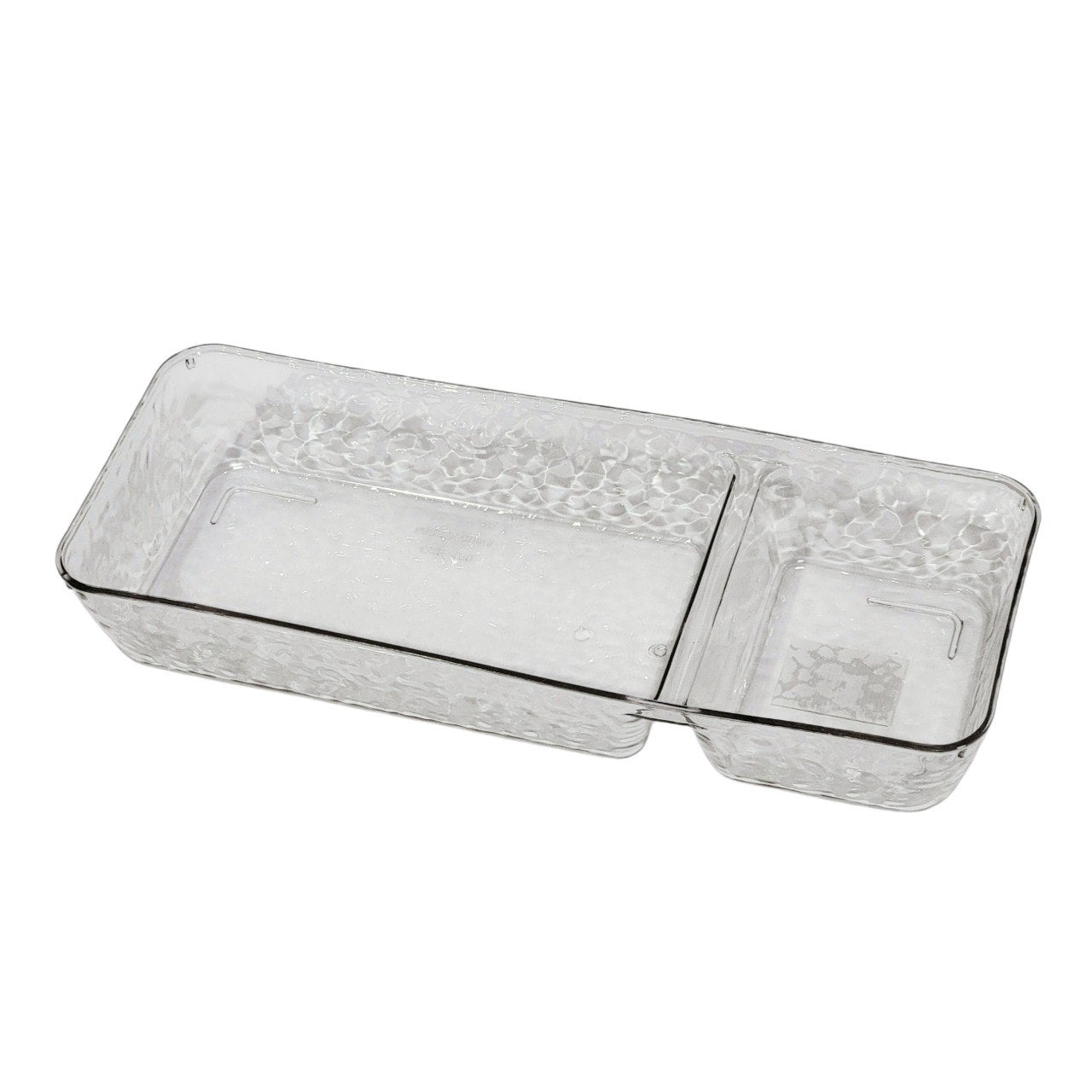 ORGANIZADOR RECIPIENTE DE ALMACENAMIENTO TELESCÓPICA DE TEXTURA DE CRISTAL 13X31   CON 2 SECCIONES