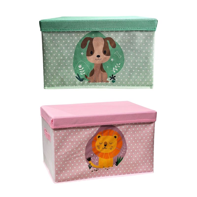 ORGANIZADOR CAJA DE ALMACENAMIENTO MULTIUSOS PARA NIÑOS DE TELA CON INTERIOR REFORZADO 25X30X40CM