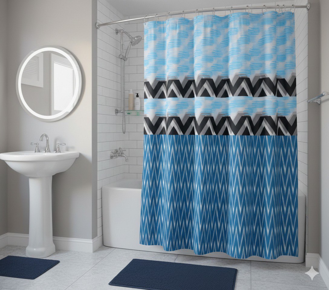 CORTINA DE DUCHA 100% PEVA HOME&YOU 12 ESTILOS 180X180CM