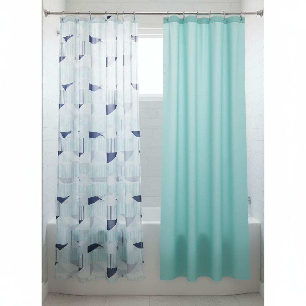 CORTINAS PARA BAÑO DE PEVA PALM SPRINGS HOMES 180X180CM