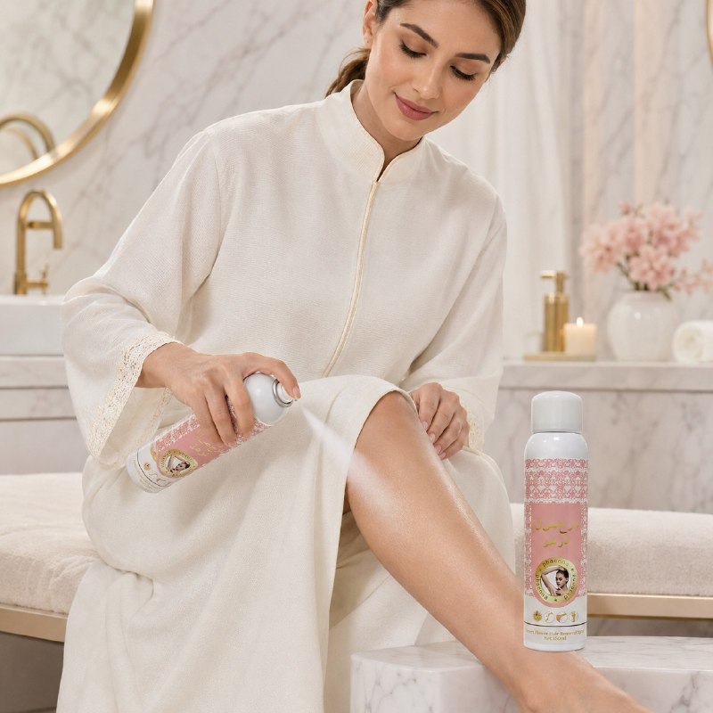 SPRAY DEPILADOR CORPORAL DE ACCION RAPIDA Y CALMANTE HGZRLY 150ML (AROMA SIMILAR LATTAFA YARA)