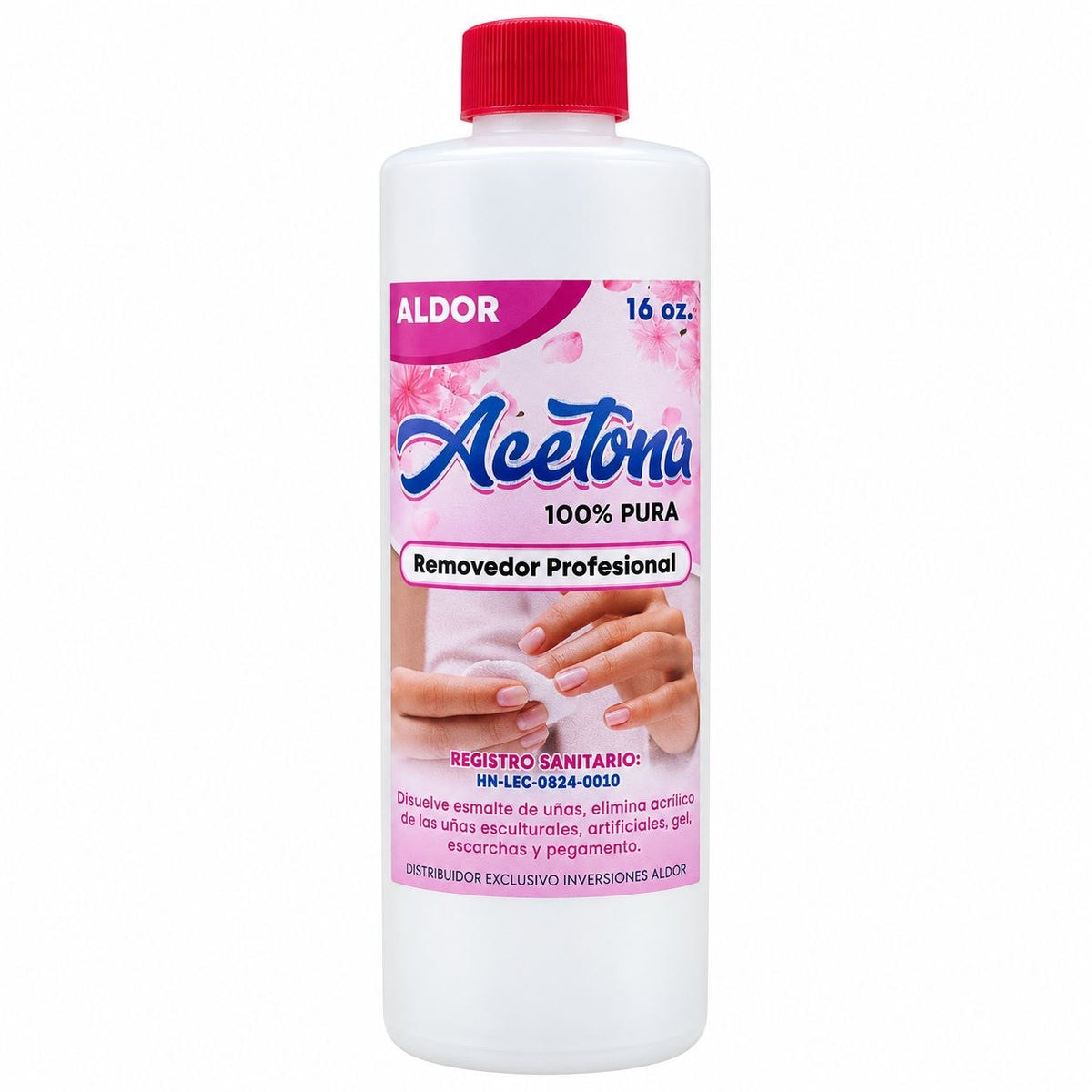 REMOVEDOR PROFESIONAL DE ACETONA 100% PURA ALDOR 474ML