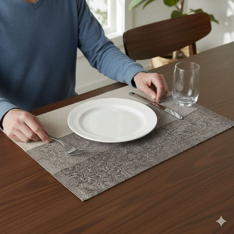 MANTEL DE COCINA PARA MESA COMEDOR RECTANGULAR ANTIDEZLIZANTE 30X45CM, 6 PIEZAS