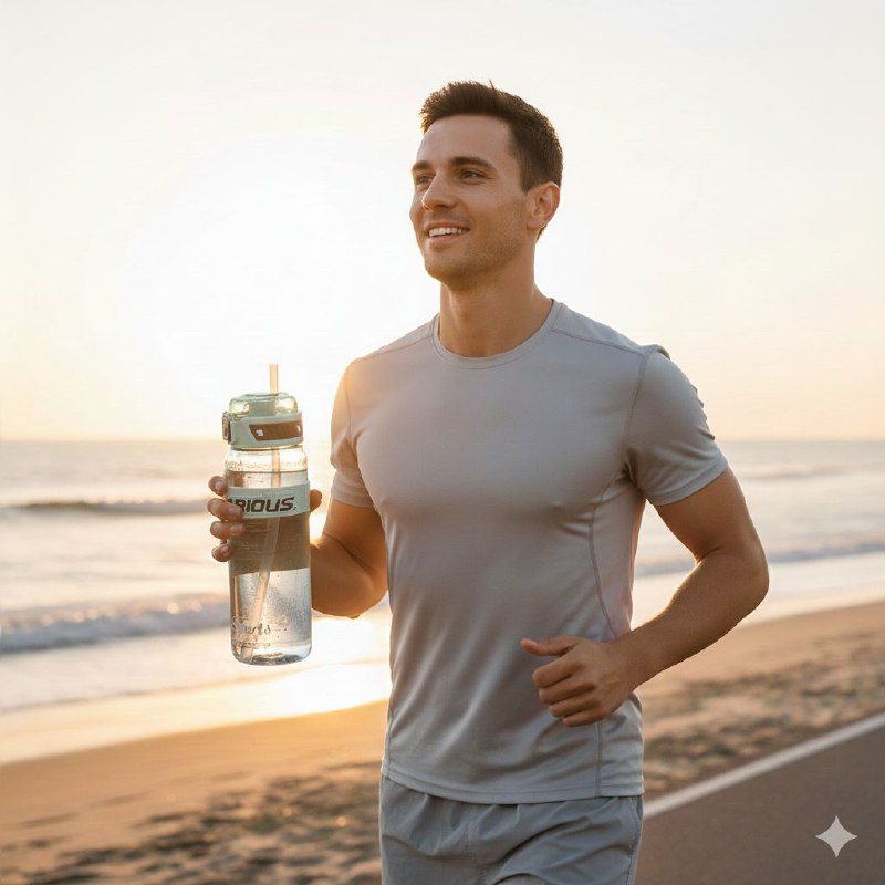 BOTES DE AGUA TERMO DEPORTIVO ERGONOMICO TRANSPARENTE DE PLASTICO RESISTENTE VARIOUS SPORTS 950ML