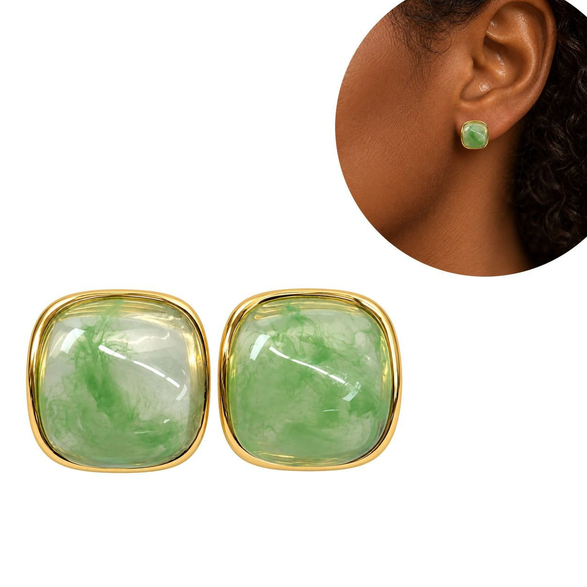 ARITOS DE ENCHAPE PARA DAMA 2.5CM