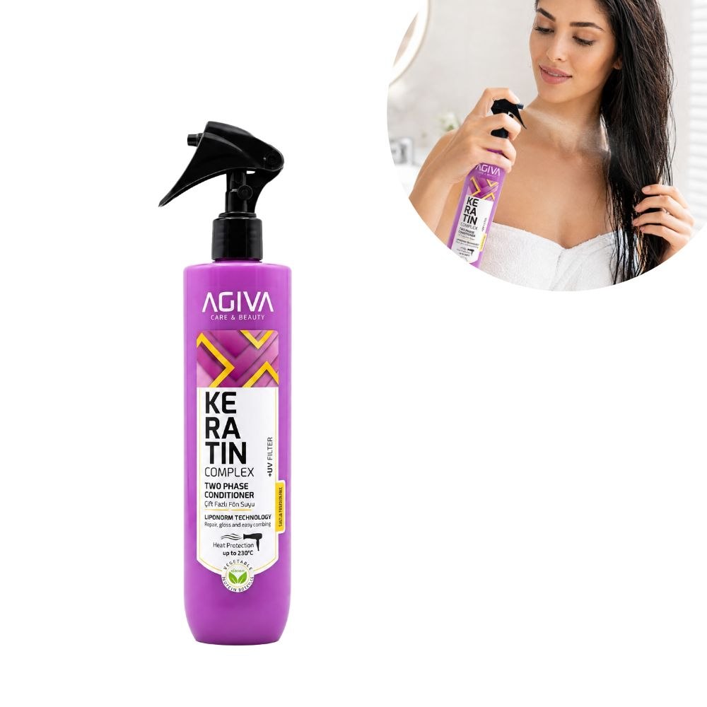 ACONDICIONADOR BIFÁSICO AGIVA CARE & BEAUTY QUERATINA 400ML 1 UND
