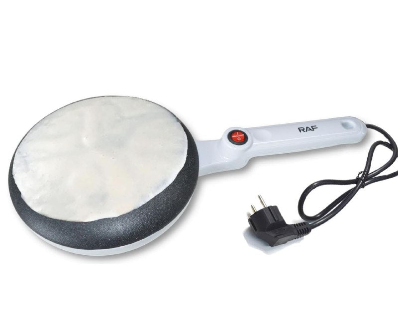 MAQUINA CREPERA ELECTRICA, SARTEN PARA HACER PANQUEQUES Y CREPAS, CONTROL INTELIGENTE, CONTROL AUTOMATICO DE TEMPERATURA, RECUBRIMIENTO ANTIADHERENTE RAF 20CM