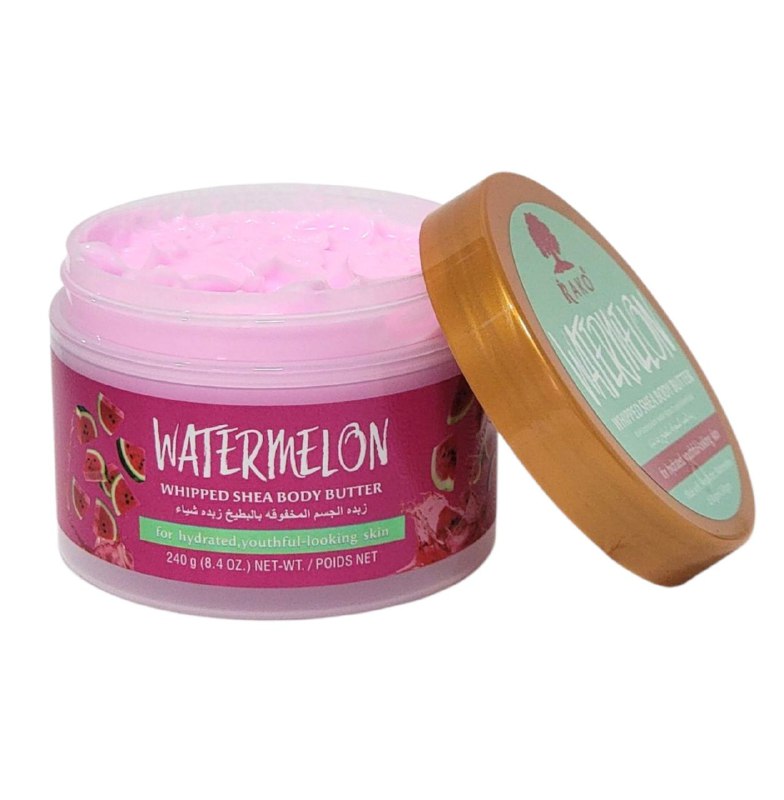 MANTECA CORPORAL DE TEXTURA BATIDA CON MANTECA DE KARITE Y ESENCIA DE SANDIA RAKO 240G