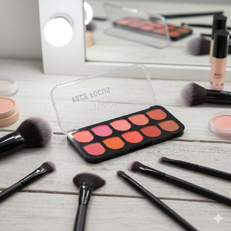 BLUSH EN PALETA 20 TONOS PIGMENTADO NATURAL WAO