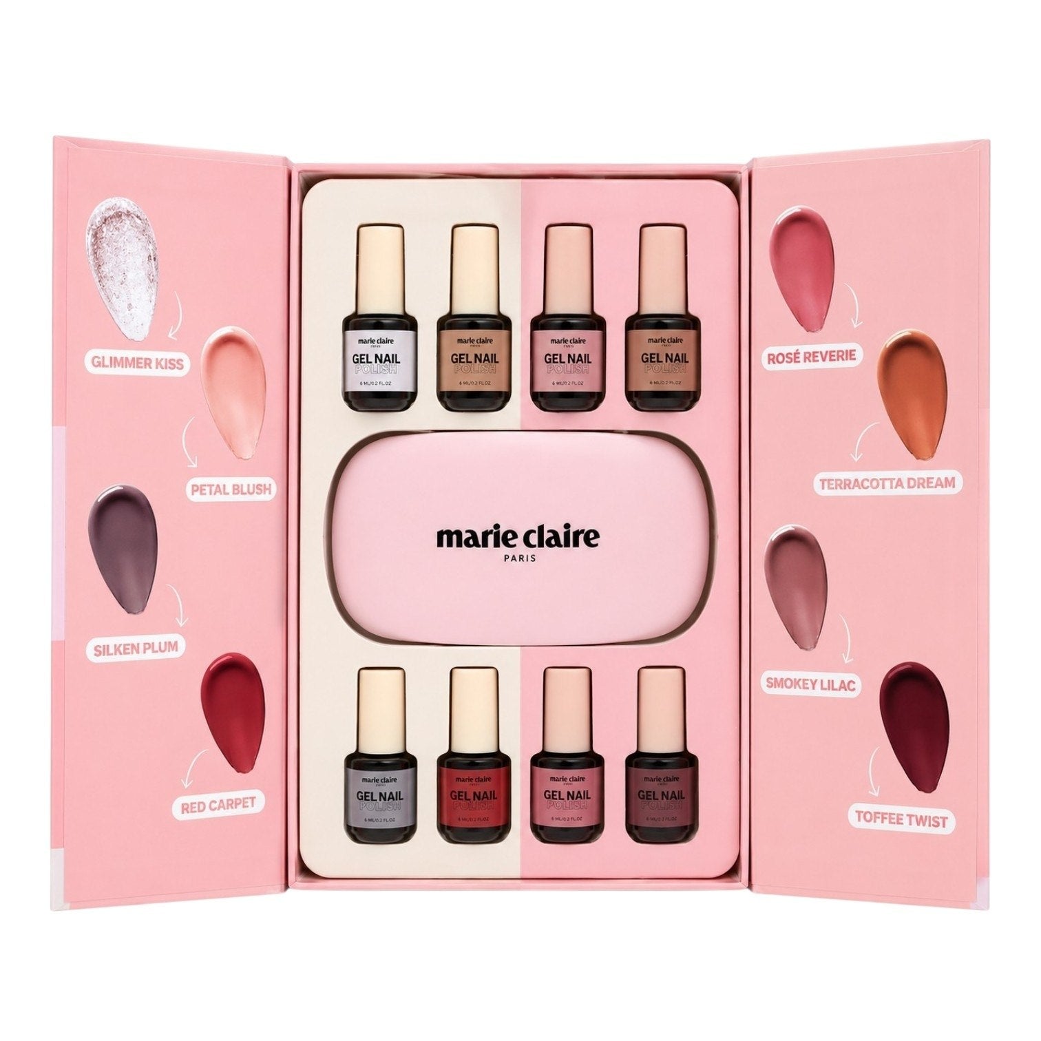 KIT DE UÑAS PERMANENTES CON LAMPARA CON TECNOLOGIA UV LED USB GRIS MARIE CLAIRE