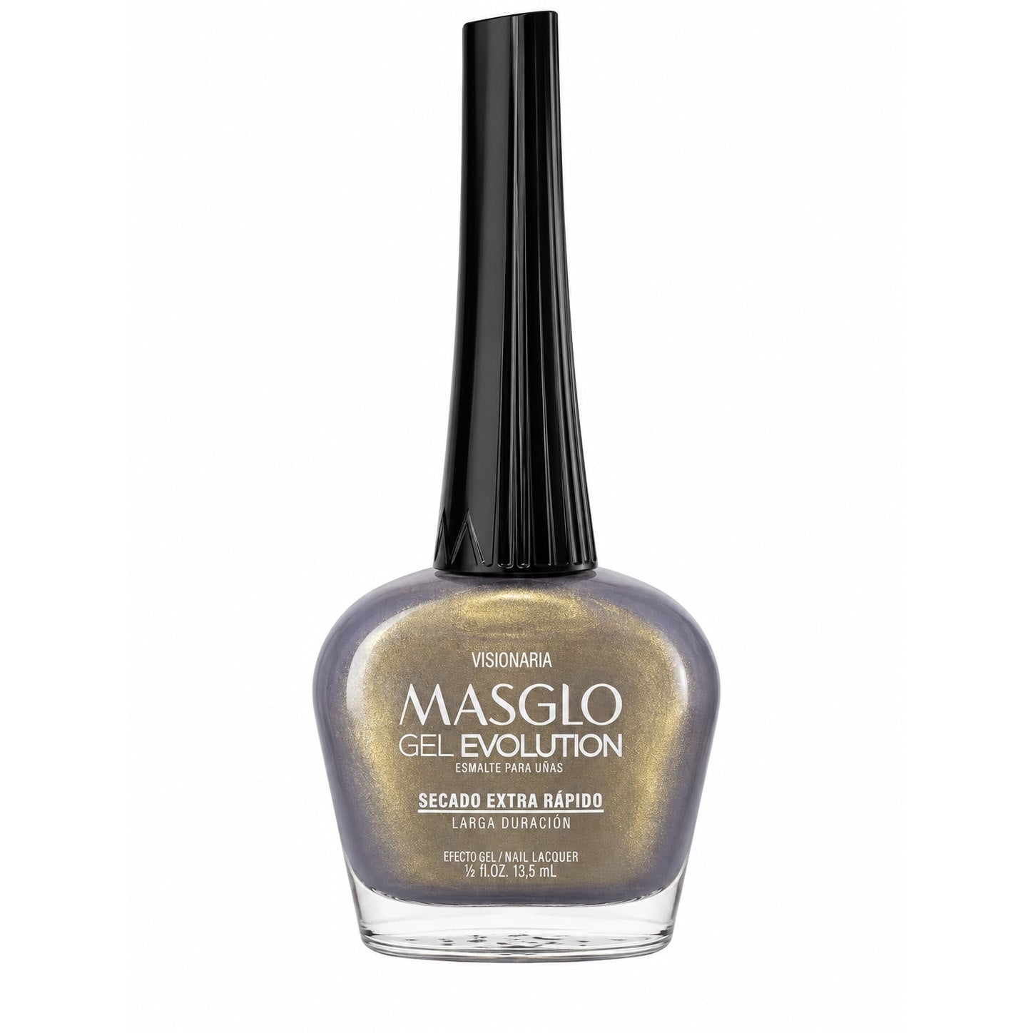 ESMALTE DE UÑAS CON EFECTO GEL DE SECADO EXTRA RÁPIDO MASGLO GEL EVOLUTION PASO 2 "ESTILO VISIONARIA" 13.5 ML