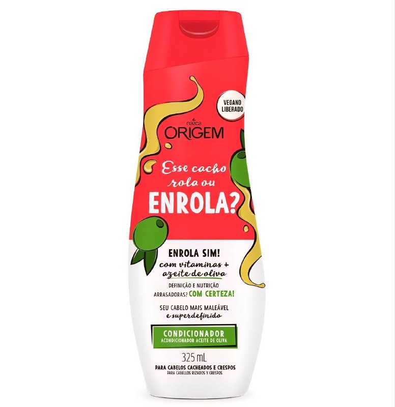 ACONDICIONADOR CON VITAMINAS Y ACEITE DE OLIVA PARA CABELLOS RIZADOS NAZCA ORIGEM 325ML