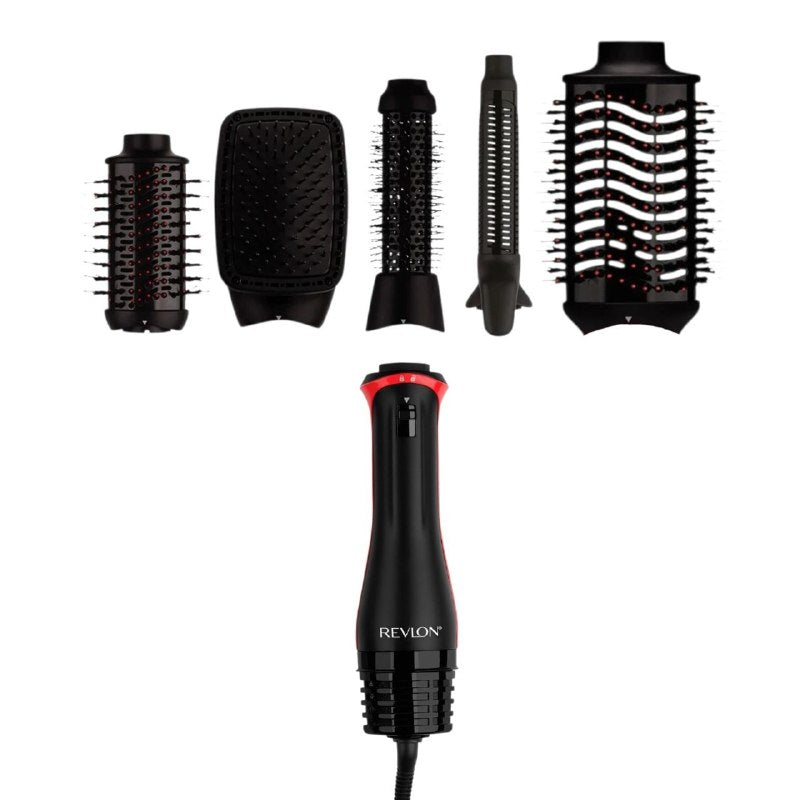SISTEMA DE SECADO, ESTILIZADO Y VOLUMINIZADOR DE AIRE CALIENTE CON 5 CABEZALES INTERCAMBIABLES MULTI-STYLER 5 EN 1 REVLON ONE-STEP